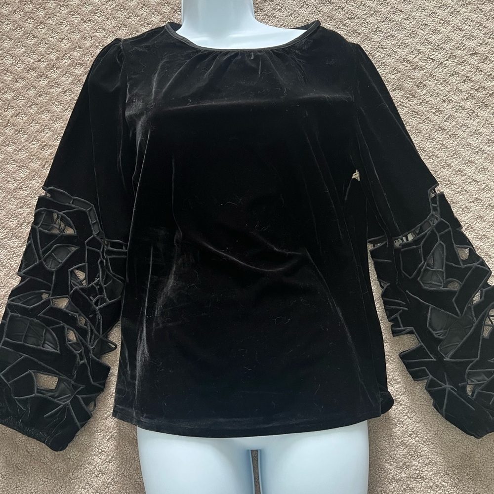 Joie NWT black velour M womens shirt